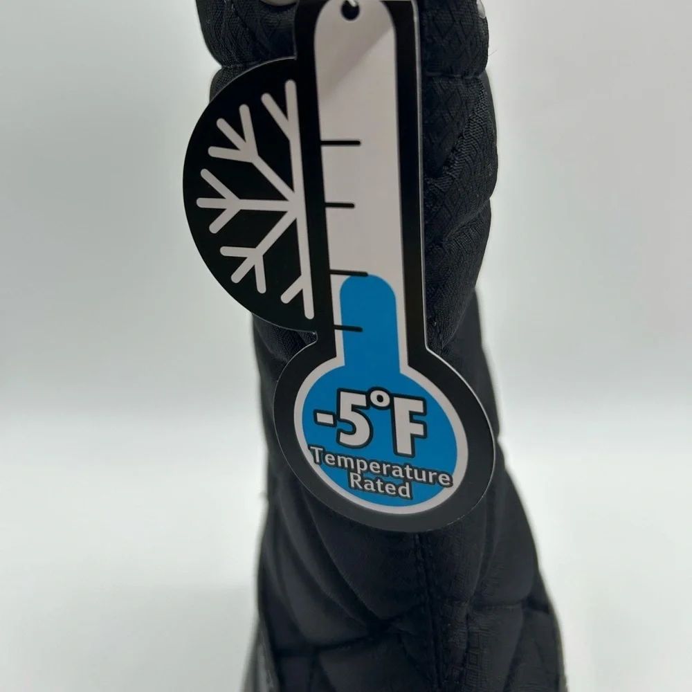 Time and Tru Women’s Black Winter Snow Boots Temperature Rated -5°F Sz 10 | NWT